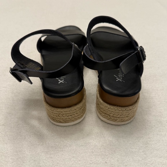 Black Espadrille Wedge Sandals Ankle Strap Women’s Size 9 - Picture 7 of 7